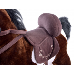 Hojdací koník Pony interaktívny 74 cm - tmavo-hnedý